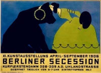 Berliner Secession, 1906, poster by Thomas Theodor Heine  (German, 1867 – 1948)