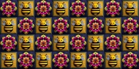 Bees and flowers pattern