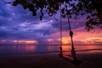 A Swing and Colorful Sky