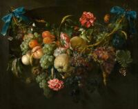 Garland of Fruit and Flowers (1650 – 1660) by Jan Davidszoon De Heem (1606 – 1684)