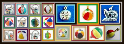 Theme SUMMER with Beach Ball and Shovel and Pail Charms from Rocks to Riches