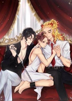 Solve Muzan x Tanjiro x Kyojuro 👑 jigsaw puzzle online with 12 pieces