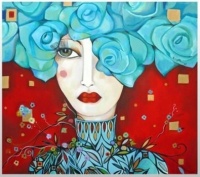 Karina Chavin Artwork   -    'Blue Roses'