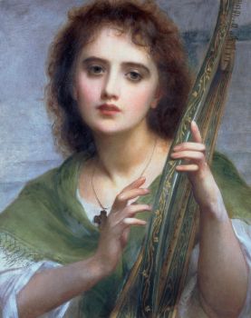 a lady with lyre-charles edward halle