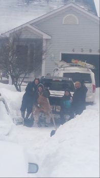 Shovelling snow in Ontario