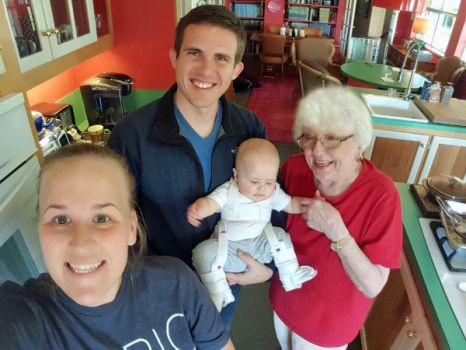 Spring 2016, visit from Jonah, my husband's first great grandson!
