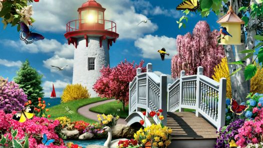 Solve Spring Lighthouse jigsaw puzzle online with 405 pieces