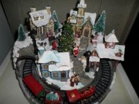 CHRISTMAS VILLAGE WITH TRAIN