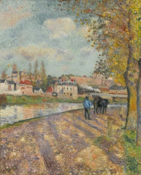 Camille Pissarro (Danish-French, 1830–1903), Chemin de l’Écluse, Saint-Ouen-l’Aumône (1882)