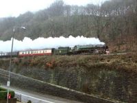 70000 brittania passing by todmorden.this morning 09.10. 24th january.2012