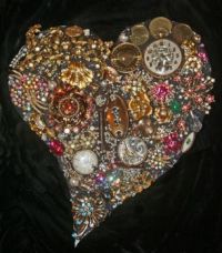 Lovely Jeweled Heart Collage And...... Time Keeps On Slippin, Into The Future