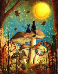 Cats in the Mushroom Forest