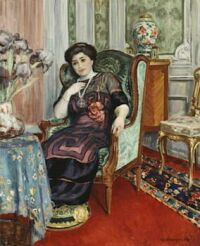 Henri Lebasque (French, 1865–1937), A Woman Sitting in a Chair (1911)
