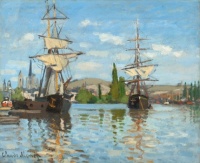 Claude Monet (French, 1840–1926), Ships Riding on the Seine at Rouen (1872)