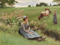 Resting in the field