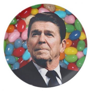 Solve Ronald Reagan and his jelly beans jigsaw puzzle online with 36 pieces