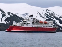 Our ship in Antarctic waters