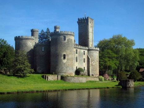 Montbrun castle in the Périgord-Limousin Regional Nature Park