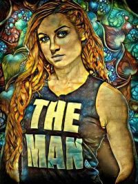 Becky Lynch Stained glass