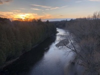 Sunset over the Grand River , Elora Ontario