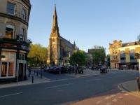 Bury Parish Church in the background