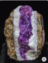 Cobaltian Calcite with white Calcite, Catalonia, Spain