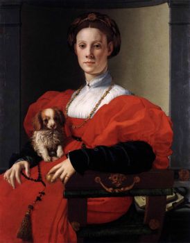 Portrait of a lady in red