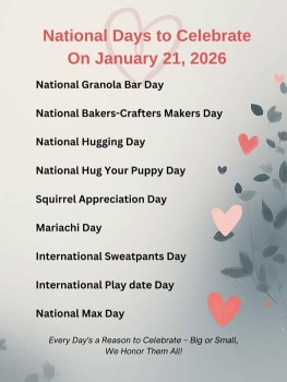 Solve National Days To Celebrate Today jigsaw puzzle online with 30 pieces