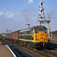 BR Class 31 5587 at Peterborough, 1968.