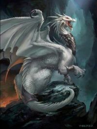 white battle dragon