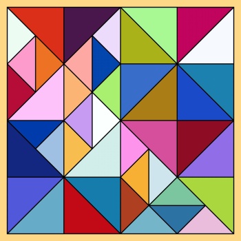 Solve A Square with regular Triangles jigsaw puzzle online with 324 pieces