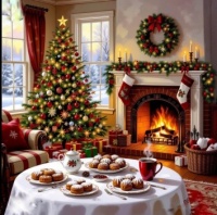 A room full of Christmas cheer