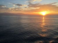 Sunset off central America