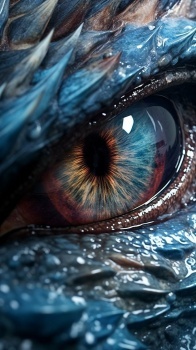 Vibrant Blue Dragon Eye