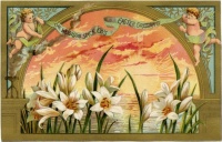vintage spice Company Easter Card