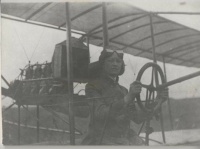 Bessica Raiche in her airplane