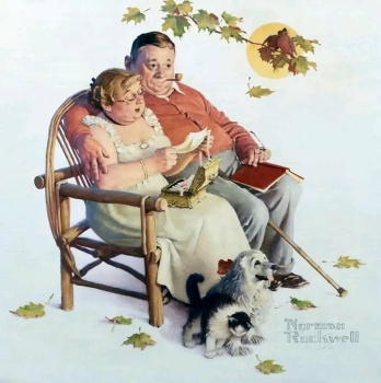 Solve Norman Rockwell jigsaw puzzle online with 64 pieces