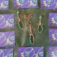 malachite beads in copper