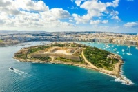 Aerial view of Manoel Island, Malta.