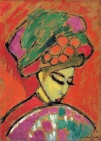 Young Girl with a Flowered Hat, Alexej von Jawlensky, 1910