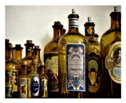 Wonderful old bottles with marvelous labels.