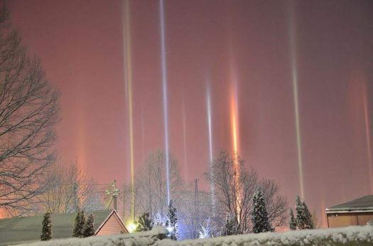 Tampere, Finland Light Pillars