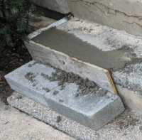 Patching my front steps