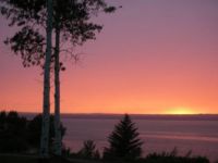 Sunset over the Chequamegon Bay