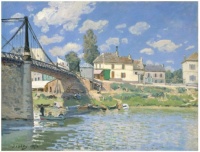 Alfred Sisley - The Bridge at Villeneuve la Garenne.