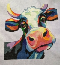 Colorful Cow designed by Kooler Design Studios finished 3-14-2020