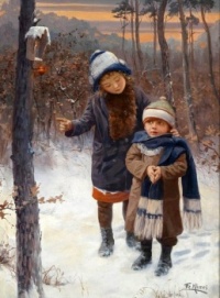Children  in  a Winter  Forest  - Frantisek Klimes