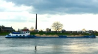 View on the 'Neder Rijn' near Amerongen. The Rijn river streams from Germany, through Holland to the North Sea and is