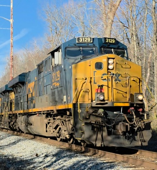 Solve CSXT 3129 Leads M810 in Delaware jigsaw puzzle online with 600 pieces