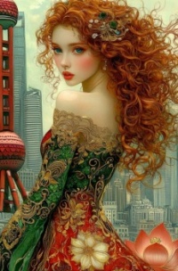 Red hair woman